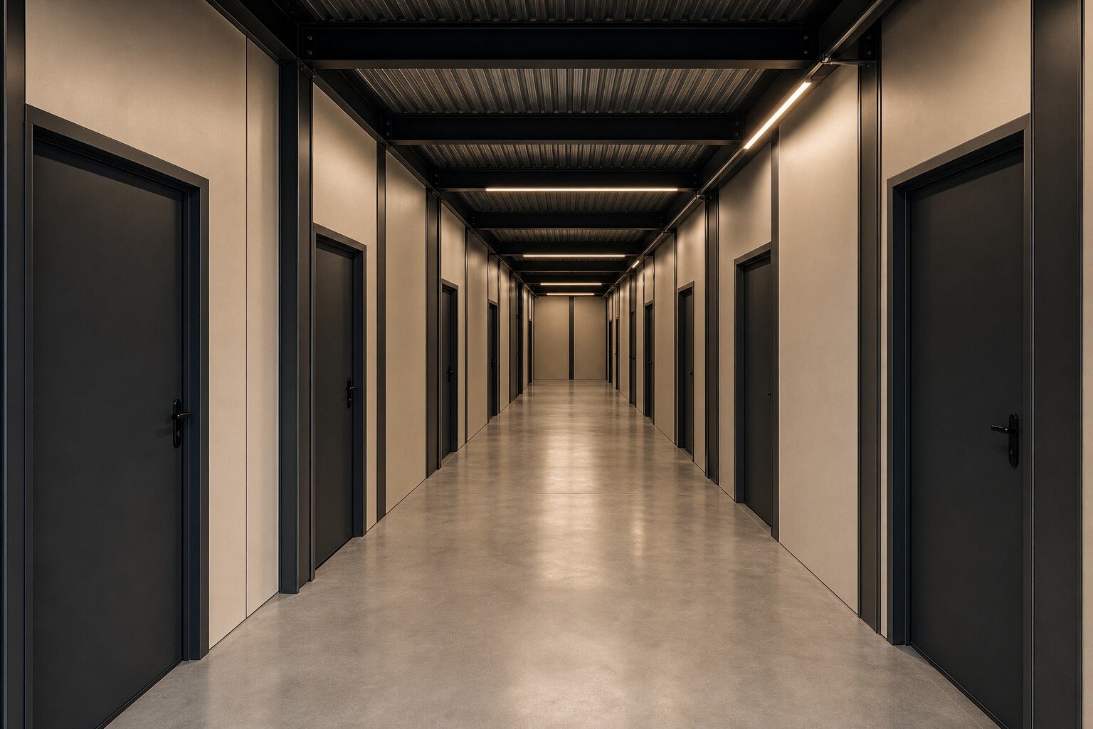 Projection de la circulation intérieure du self-stockage